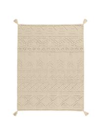 Ethno Teppich Tribu mit getuftetem Muster, Flor: 97% recycelte Baumwolle, , Grau, Beige, B 120 x L 160 cm (Grösse S)