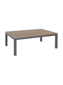 Tuin loungeset Elias, 4-delig, Frame: gepoedercoat en corrosieb, Plateaus: kunststof in hout-optiek, Antraciet, hout, beige, B 246 x D 246 cm