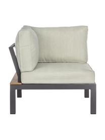 Tuin loungeset Elias, 4-delig, Frame: gepoedercoat en corrosieb, Plateaus: kunststof in hout-optiek, Antraciet, hout, beige, B 246 x D 246 cm