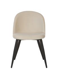 Sametové čalouněné židle Amy, 2 ks, Krémově bílá, Š 51 cm, H 55 cm