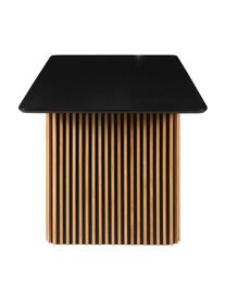Table extensible noire Linea, 180 - 230 x 90 cm, Noir, bois de chêne, larg. de 180 à 230 x prof. 90 cm