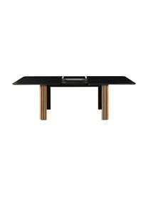 Mesa de comedor extensible Linea, Negro, roble, An 180-230 x F 75 cm