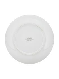 Komplet talerzy śniadaniowych z porcelany Glimmer, 4 elem., Porcelana, Biały, czarny, Ø 21 cm