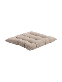 Baumwoll-Sitzkissen Ava in Taupe, Bezug: 100% Baumwolle, Taupe, B 40 x L 40 cm