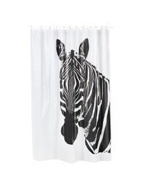 Cortina de baño Zebra, 100% plástico (PEVA), Negro, blanco, An 180 x L 200 cm