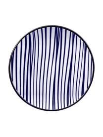 Servizio da tavola in porcellana fatto a mano con bacchette Nippon, 2 persone (6 pz), Blu, bianco, legno scuro, Set in varie misure