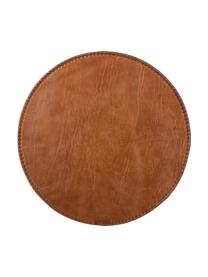 Set de table rond en cuir Lia, Brun