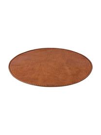 Set de table rond en cuir Lia, Brun