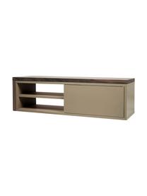 Mueble TV extensible Lieke, Gris, nogal, An 110 - 203 x Al 32 cm