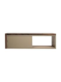 Mueble TV extensible Lieke, Gris, nogal, An 110 - 203 x Al 32 cm