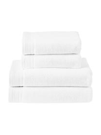 Súprava uterákov z organickej bavlny Premium, 4 diely, Biela, Súprava s rôznymi veľkosťami