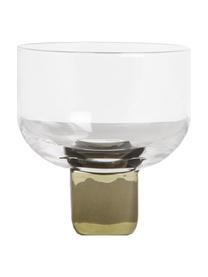 Vasos Victoria, 4 uds., Vidrio, Transparente, verde oliva, Ø 9 x Al 10 cm