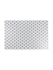 Manteles individuales de plástico Deco Life, 6 uds., PVC plástico, Gris antracita, blanco, An 30 x L 45 cm