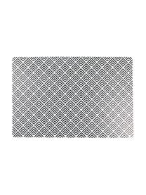 Manteles individuales de plástico Deco Life, 6 uds., PVC plástico, Gris antracita, blanco, An 30 x L 45 cm