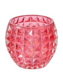 Windlichtenset Aliza, 3-delig, Glas, Rood, roze, Ø 10 cm