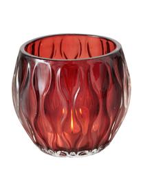 Windlichtenset Aliza, 3-delig, Glas, Rood, roze, Ø 10 cm