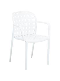 Sillas de exterior de plástico apilables Isa, 2 uds., Plástico, Blanco, An 58 x F 58 cm