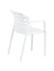 Sillas de exterior de plástico apilables Isa, 2 uds., Plástico, Blanco, An 58 x F 58 cm