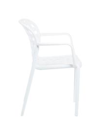 Sillas de exterior de plástico apilables Isa, 2 uds., Plástico, Blanco, An 58 x F 58 cm