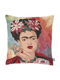 Federa arredo Frida Kahlo, 50% cotone, 45% poliestere, 5% poliacrilonitrile, Multicolore, Larg. 45 x Lung. 45 cm