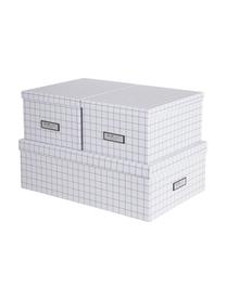 Aufbewahrungsboxen-Set Inge, 3-tlg., Weiß, Schwarz, Set mit verschiedenen Größen