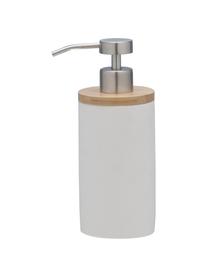 Distributeur de savon en bambou Grace, Blanc, Ø 7 x haut. 18 cm