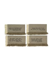 Set de servilletas de algodón Enjoy, 4 pzas., Algodón, Natural, An 40 x L 40 cm