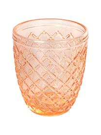 Wassergläser Castle, 6er-Set, Glas, Lilatöne, Orangetöne, B 8 x H 10 cm, 275 ml