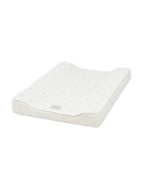 Matelas à langer coton bio Poppies, Blanc, rose, larg. 50 x long. 65 cm