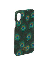 Cover  per iPhone X  Peacock, Silicone, Multicolore, Larg. 7 x Alt. 15 cm