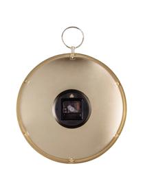 Reloj de pared Hook, Metal recubierto, Negro, latón, Ø 34 cm