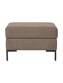 Sofa-Hocker Luna mit Stauraum, Bezug: 100% Polyester, Oeko-Tex , Gestell: Massives Buchenholz, Schi, Webstoff Nougat, B 77 x T 77 cm