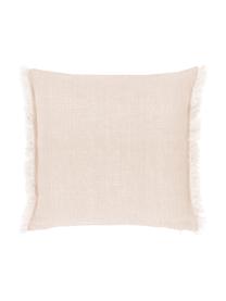 Housse de coussin pur lin abricot Luana, Abricot