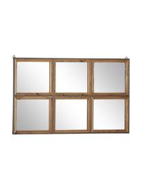 Espejo de pared de madera Border, Espejo: cristal, Madera gris, An 93 x Al 53 cm