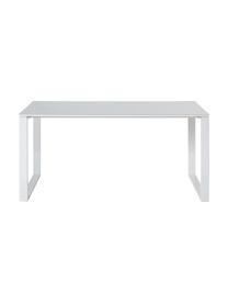 Bureau Monteria van hout en metaal, Tafelblad: spaanplaat met melamineha, Frame: metaal, gepoedercoat, Wit, B 160 x D 80 cm