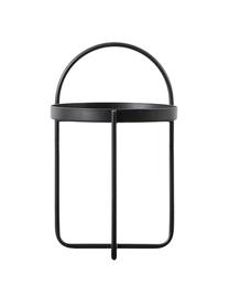 Table d'appoint plateau noir Melbury, Acier, revêtement par poudre, Noir, Ø 40 x haut. 66 cm