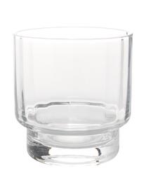 Waterglas Vista met groefreliëf, Glas, Transparant, Ø 8 x H 8 cm, 300 ml