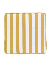 Cojín para silla alto a rayas Timon, Funda: 100% algodón, Amarillo y blanco estampado, An 40 x L 40 cm