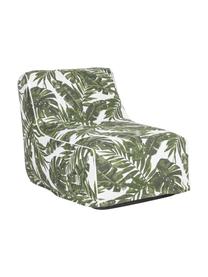 Chauffeuse de jardin gonflable à imprimé tropical Rihanna, Vert, blanc, larg. 60 x prof. 90 cm