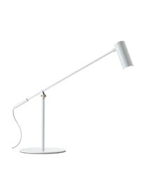 Lampada da scrivania grande a LED Wova, Paralume: metallo rivestito, Base della lampada: metallo rivestito, Decorazione: metallo, Bianco, Larg. 20 x Alt. 74 cm