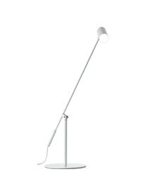 Große LED-Schreibtischlampe Wova, Lampenschirm: Metall, beschichtet, Lampenfuß: Metall, beschichtet, Dekor: Metall, Weiß, B 20 x H 74 cm