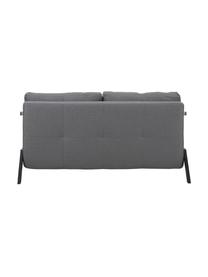 Sofa rozkładana z metalowymi nogami Edward, Tapicerka: 100% poliester 40 000 cyk, Ciemny szary, S 152 x G 96 cm