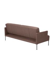 Schlafsofa Fluente (3-Sitzer), Bezug: 100% Polyester Der strapa, Gestell: Massives Kiefernholz, FSC, Füße: Metall, pulverbeschichtet, Webstoff Nougat, B 220 x T 88 cm
