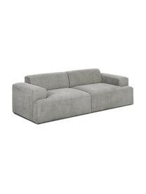 Cord-Sofa Melva (3-Sitzer) in Grau, Bezug: Cord (92% Polyester, 8% P, Gestell: Massives Kiefernholz, Spa, Füße: Kiefernholz Die Füße befi, Cord Grau, B 240 x T 101 cm