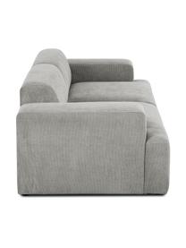 Cord-Sofa Melva (3-Sitzer) in Grau, Bezug: Cord (92% Polyester, 8% P, Gestell: Massives Kiefernholz, Spa, Cord Grau, B 240 x T 101 cm