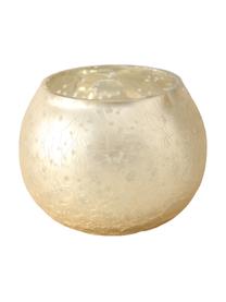 Windlichtenset Grusha, 2-delig, Gelakt glas, Mat en glanzend champagnekleurig, Ø 7 x H 6 cm