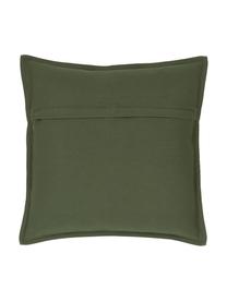 Housse de coussin en coton vert mousse Mads, 100 % coton, Vert mousse, larg. 40 x long. 40 cm