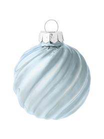 Kerstballen Gabriela, set van 3, Glas, Lichtblauw, Ø 6 x H 6 cm