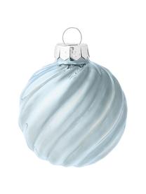 Boules de Noël Gabriela, 3 pièces, Verre, Bleu ciel, Ø 6 cm