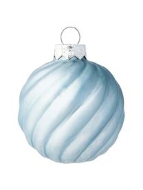Boules de Noël Gabriela, 3 pièces, Verre, Bleu ciel, Ø 6 cm